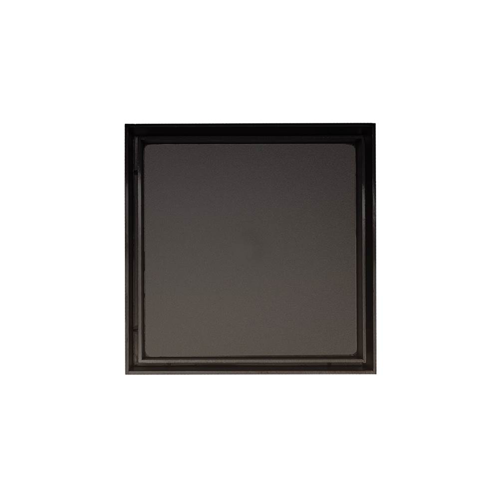 Infinity Drain 5'' x 5'' TD 15 Tile Insert Complete Kit in Oil Rubbed Bronze with Cast Iron Drain Body, 2'' No Hub Outlet
