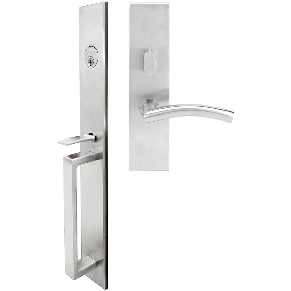 INOX BW Handleset MT Mortise 104 Brussels Entry 2-1/2''  32D LH