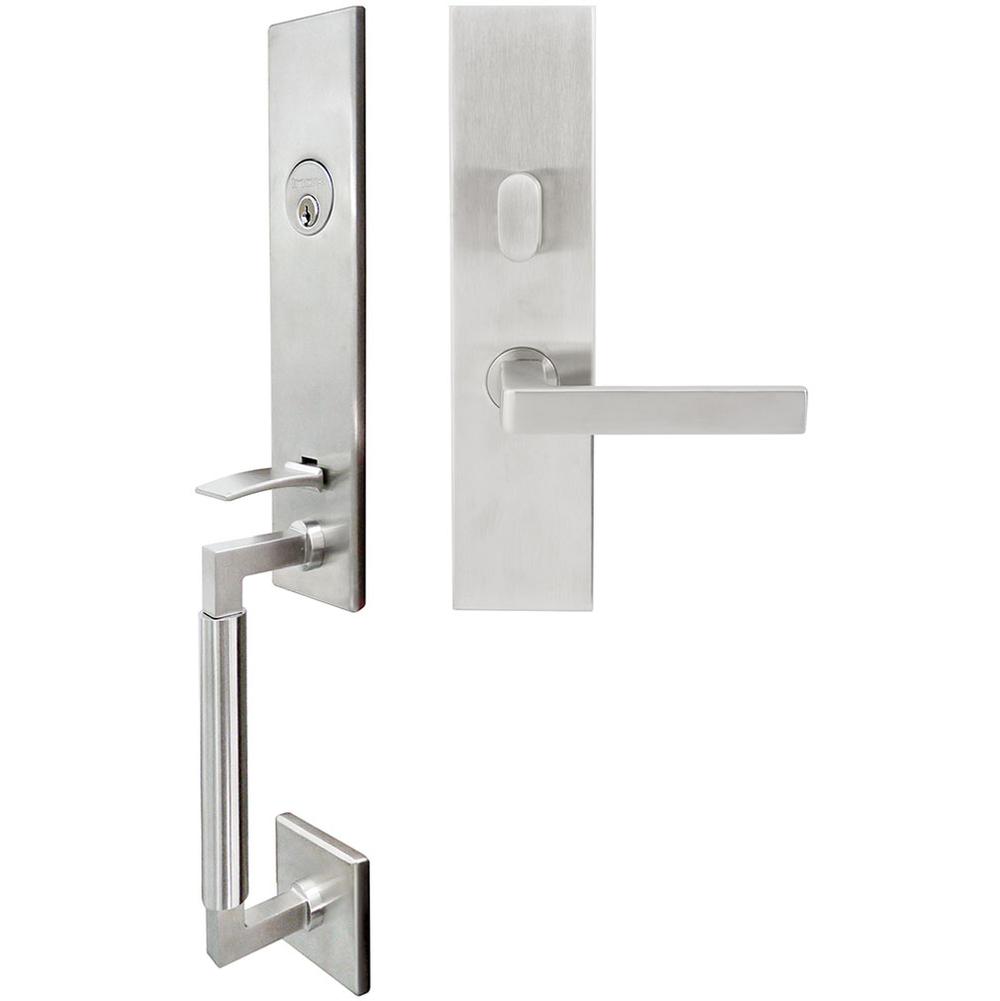 INOX NY Handleset MT Mortise Tokyo Entry 2-3/4''  32D LH
