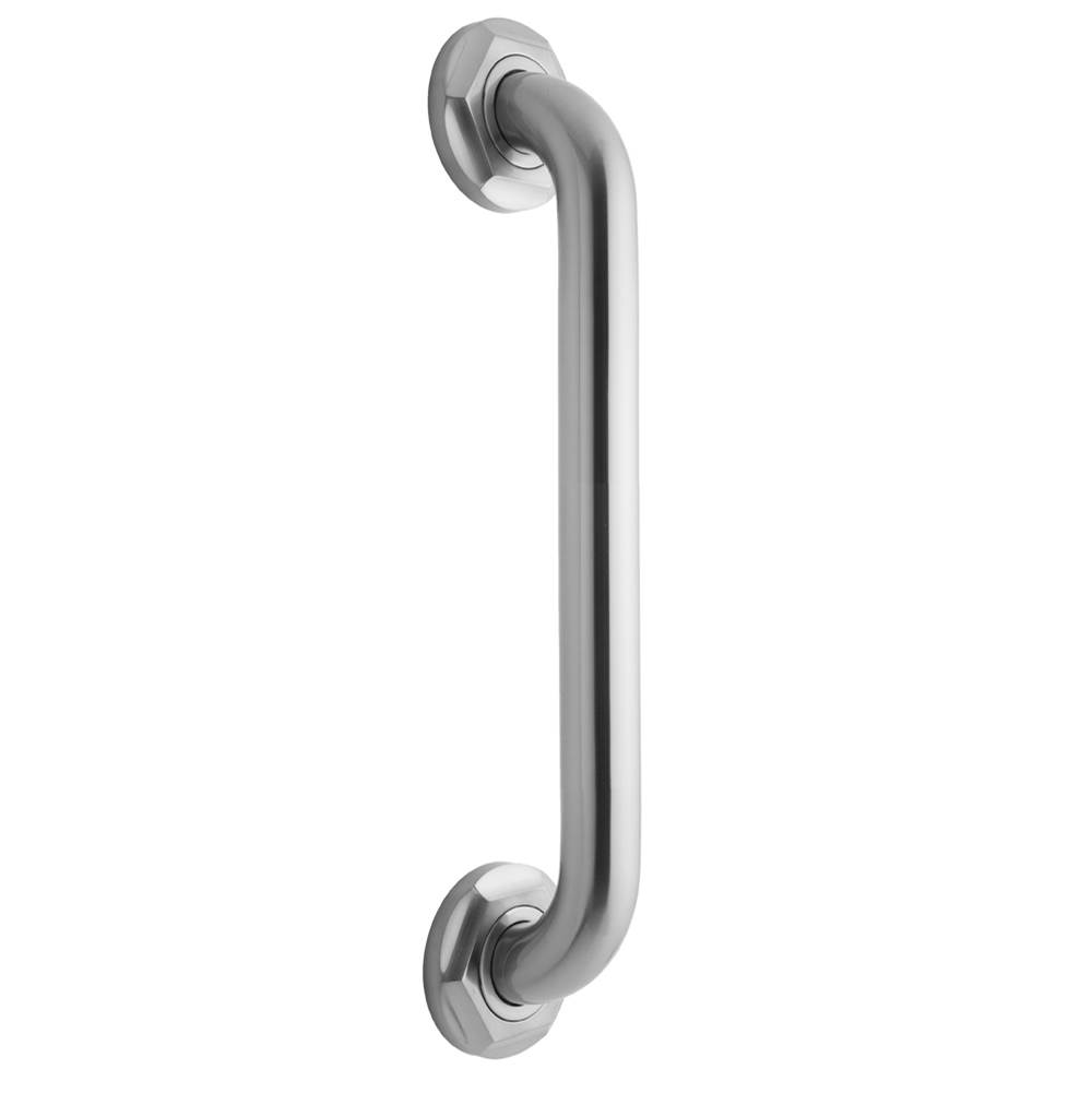 Jaclo 12'' Deluxe Grab Bar with Contemporary Hex Flange