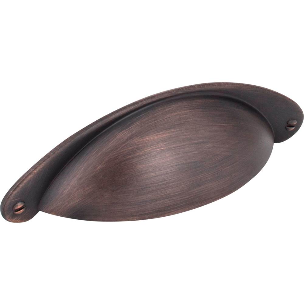 Jeffrey Alexander 3'' Center-to-Center Brushed Oil Rubbed Bronze Lyon Cabinet Cup Pull