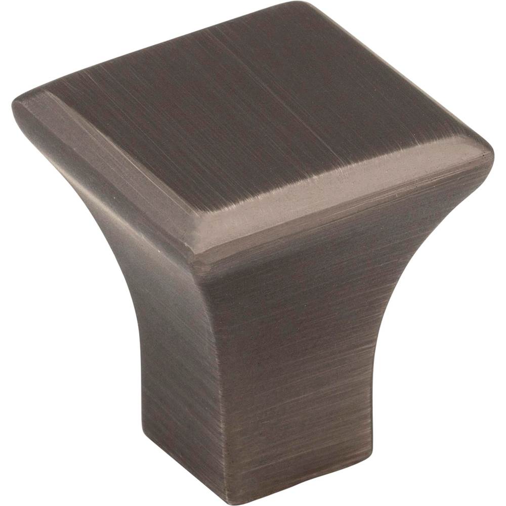 Jeffrey Alexander 7/8'' Overall Length Brushed Pewter Square Marlo Cabinet Knob