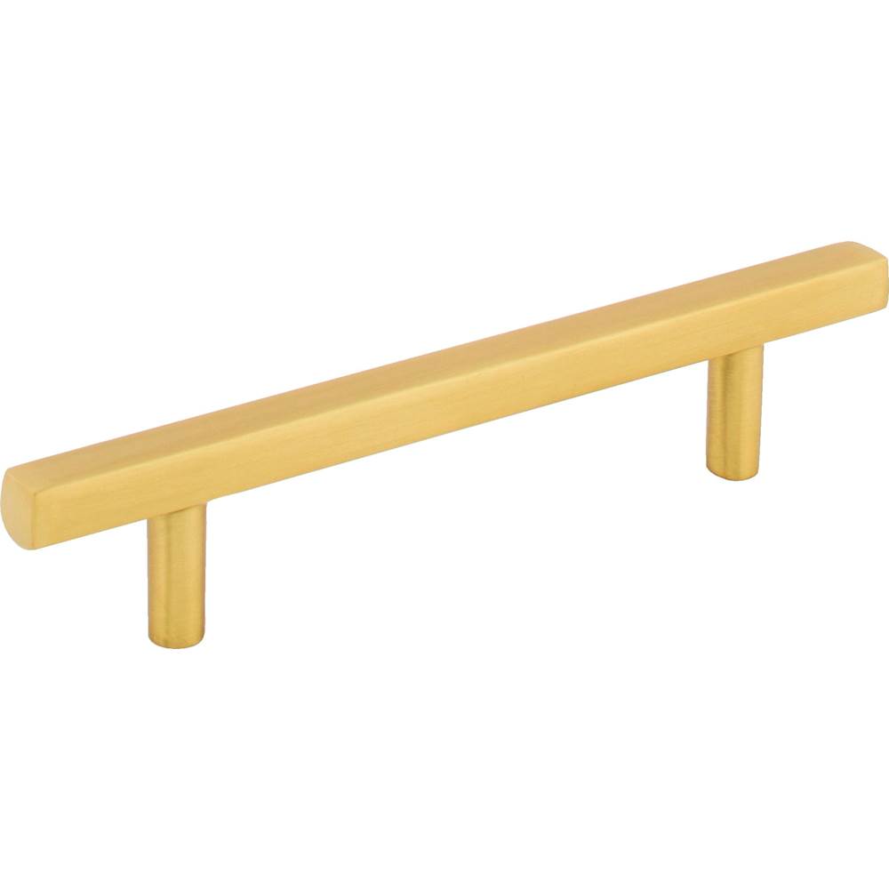 Jeffrey Alexander 96 mm Center-to-Center Brushed Gold Square Dominique Cabinet Bar Pull