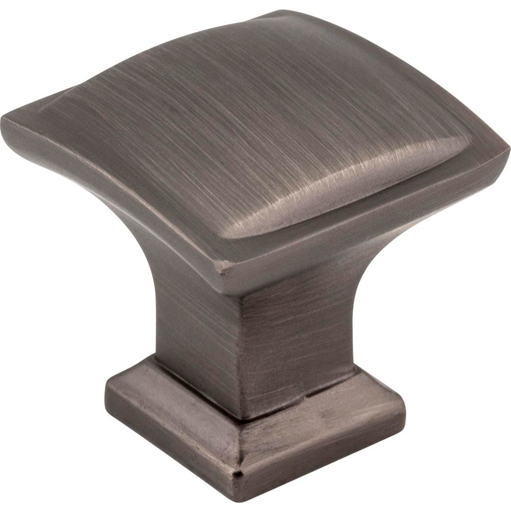 Jeffrey Alexander 1-1/4'' Overall Length Brushed Pewter Square Annadale Cabinet Knob