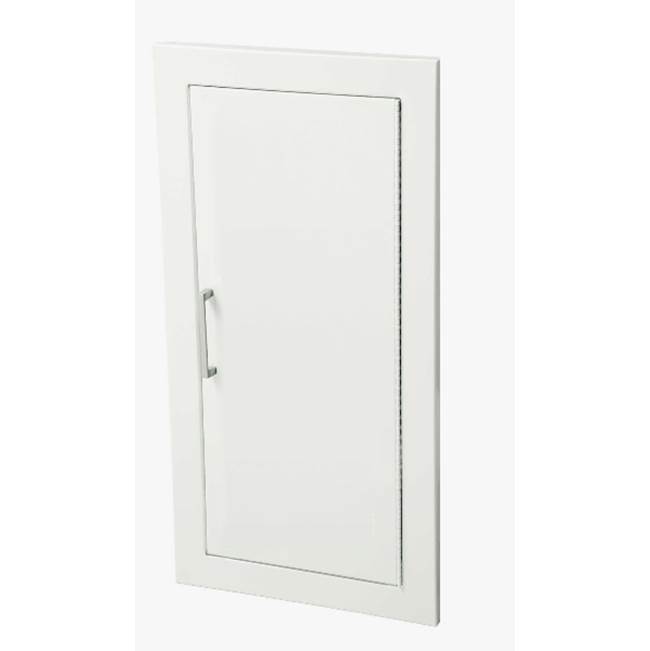 JL Industries Ambassador Series Steel Cabinet with Solid Door & Flat Trim, Fully Recessed 5.5'' Depth