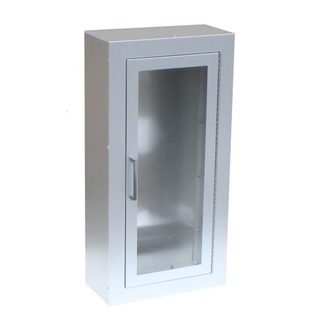 JL Industries Academy Series Aluminum Cabinet with Full Clear Acrylic Window, Surface Mount 6 1/2'' Depth