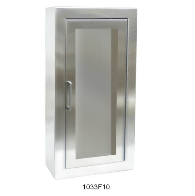JL Industries Cosmopolitan Series Stainless Steel Cabinet with Full Clear Acrylic Window, Surface Mount. All Stainless Construction. 6.5'' Depth.