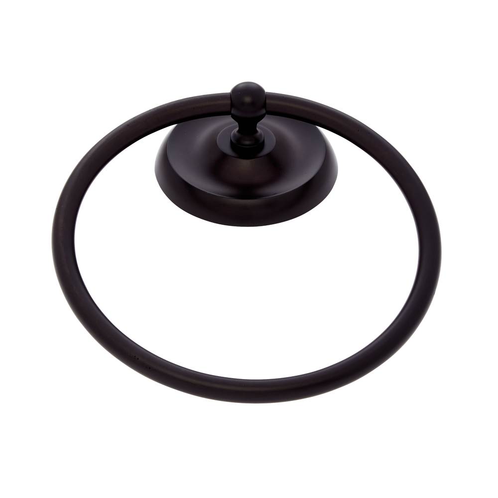 JVJ Hardware Paramount Series Oil Rubbed Bronze Finish Towel Ring C/S, Composition Solid Brass