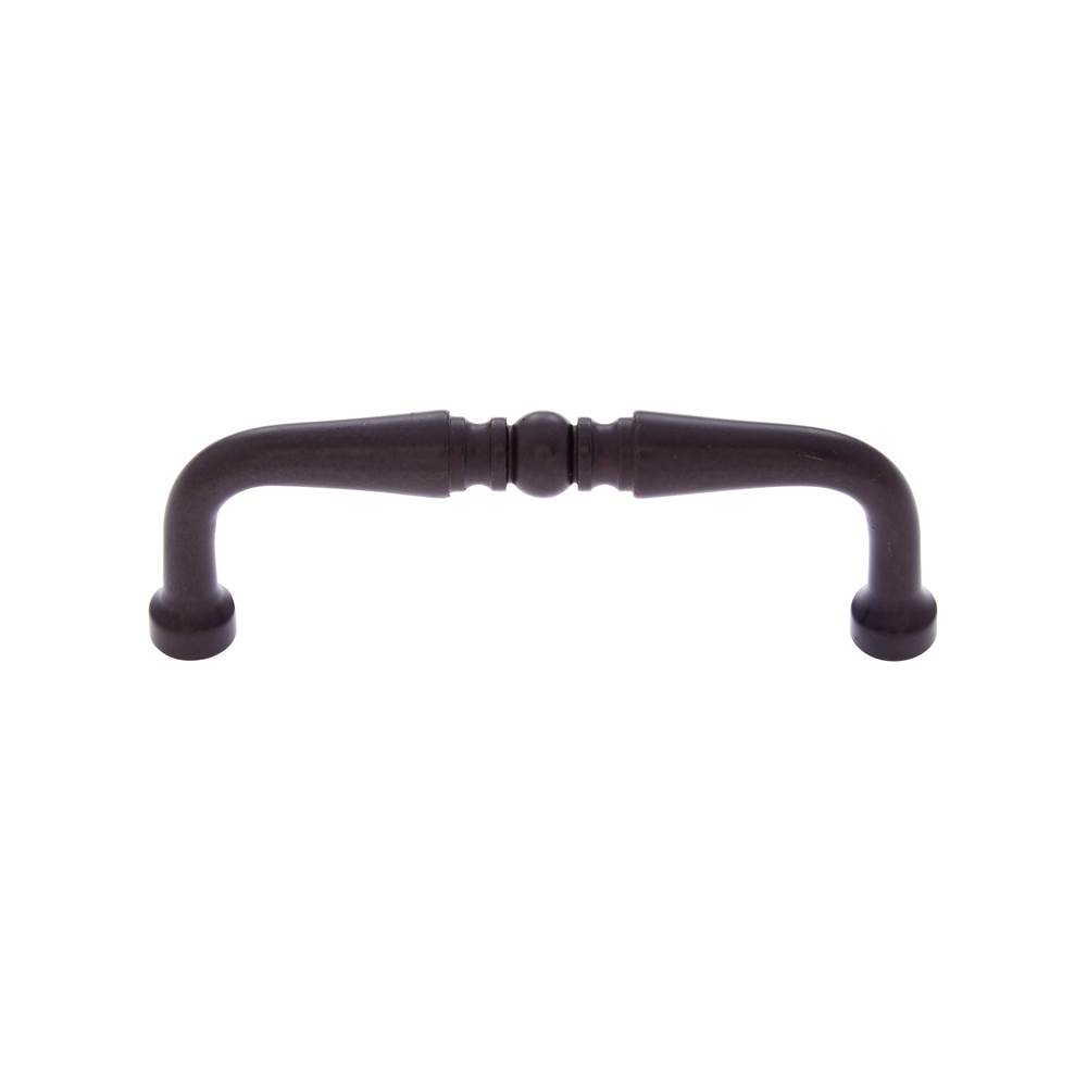 JVJ Hardware Classic Collection Oil Rubbed Bronze Finish 3'' c/c Colonial Pull, Composition Solid Brass