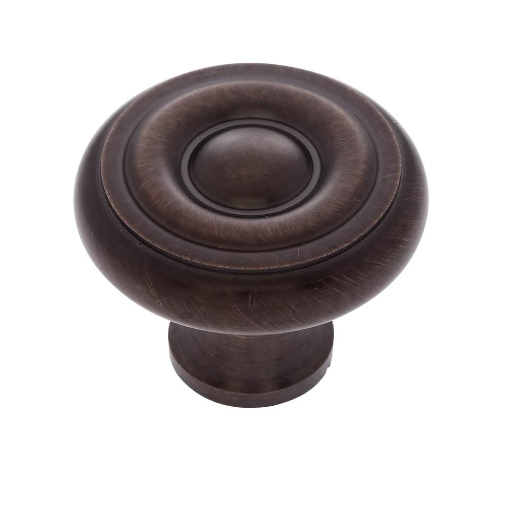 JVJ Hardware Classic Collection Old World Bronze Finish 1-1/2'' Georgian Knob, Composition Solid Brass