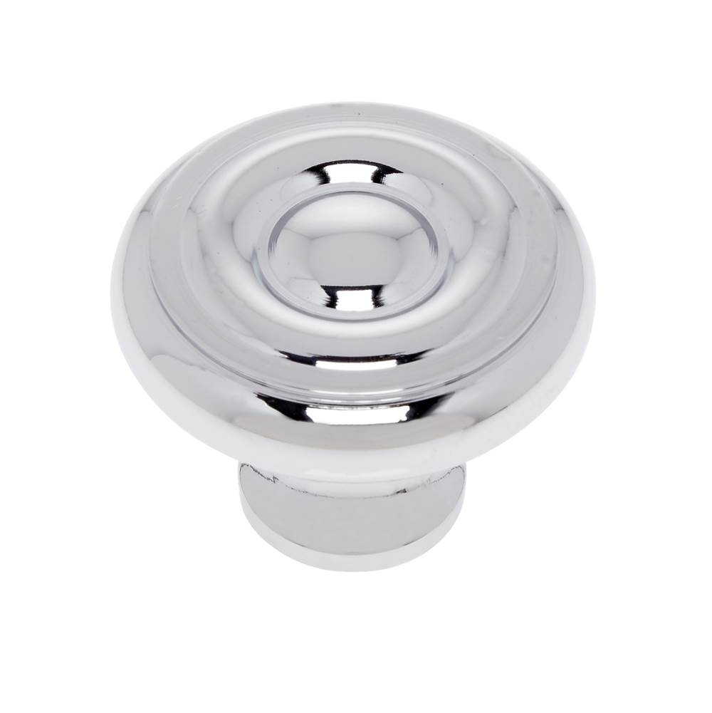 JVJ Hardware Classic Collection Polished Chrome Finish 1-1/2'' Georgian Knob, Composition Solid Brass