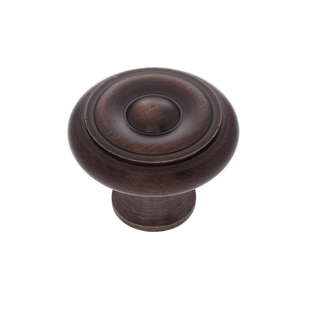 JVJ Hardware Classic Collection Old World Bronze Finish 1-1/4'' Georgian Knob, Composition Solid Brass