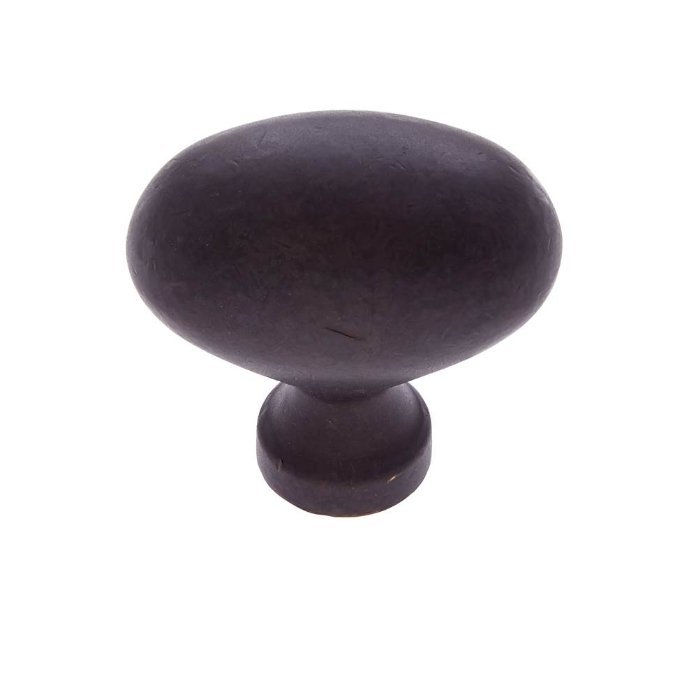 JVJ Hardware Classic Collection Oil Rubbed Bronze Finish 1-5/16'' X 13/16'' Large Football Knob, Composition Solid Brass