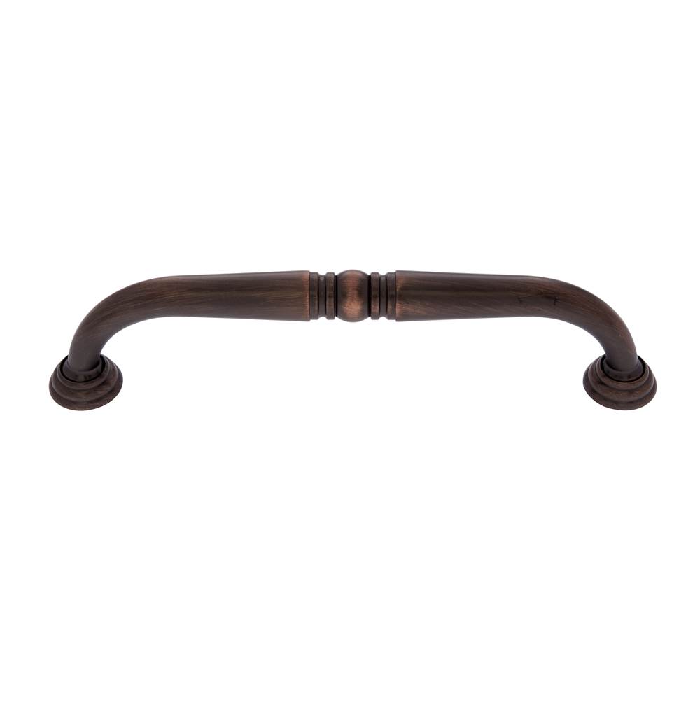 JVJ Hardware Colonial Collection Old World Bronze Finish 8'' c/c Colonial Refrigerator Pull with Rosettes, Composition Zamac
