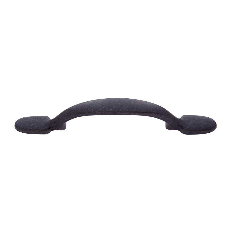 JVJ Hardware Vintage Collection Oil Rubbed Bronze Finish 3'' c/c (5-3/4'' OA) Oval Footed Pull, Composition Zamac