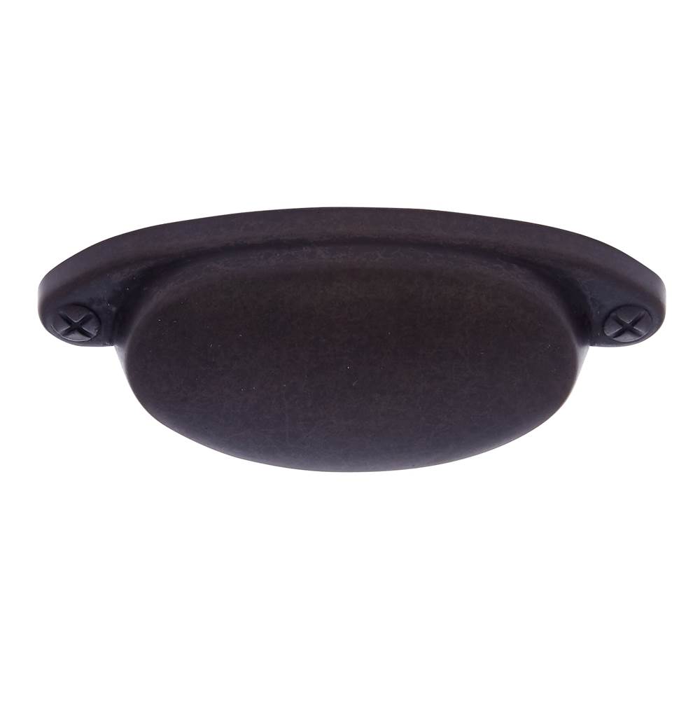 JVJ Hardware Vintage Collection Oil Rubbed Bronze Finish 2-1/2'' c/c Smooth Cup Pull, Composition Zamac