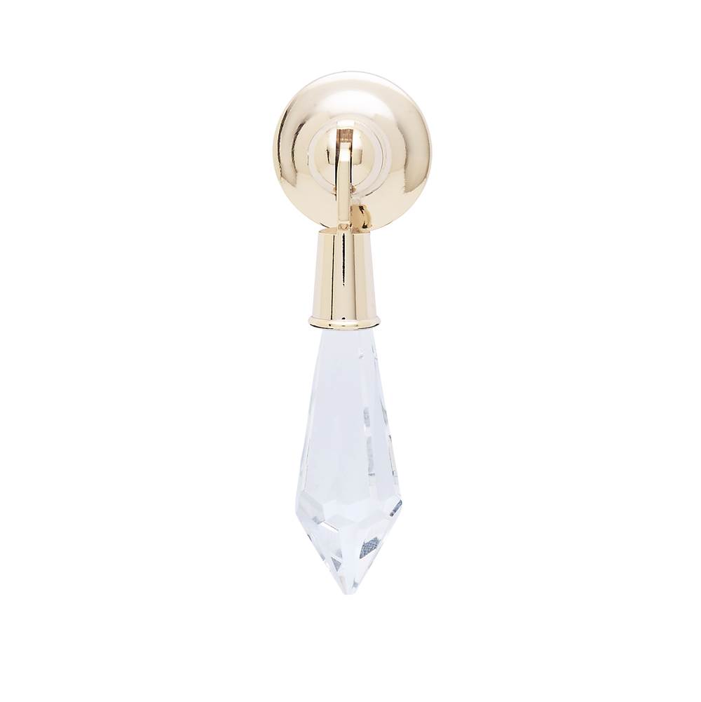 JVJ Hardware Pure Elegance Collection 24K Gold Plated Finish 31 percent Leaded Crystal Tapered 2-3/4'' Baguette Pendant Pull