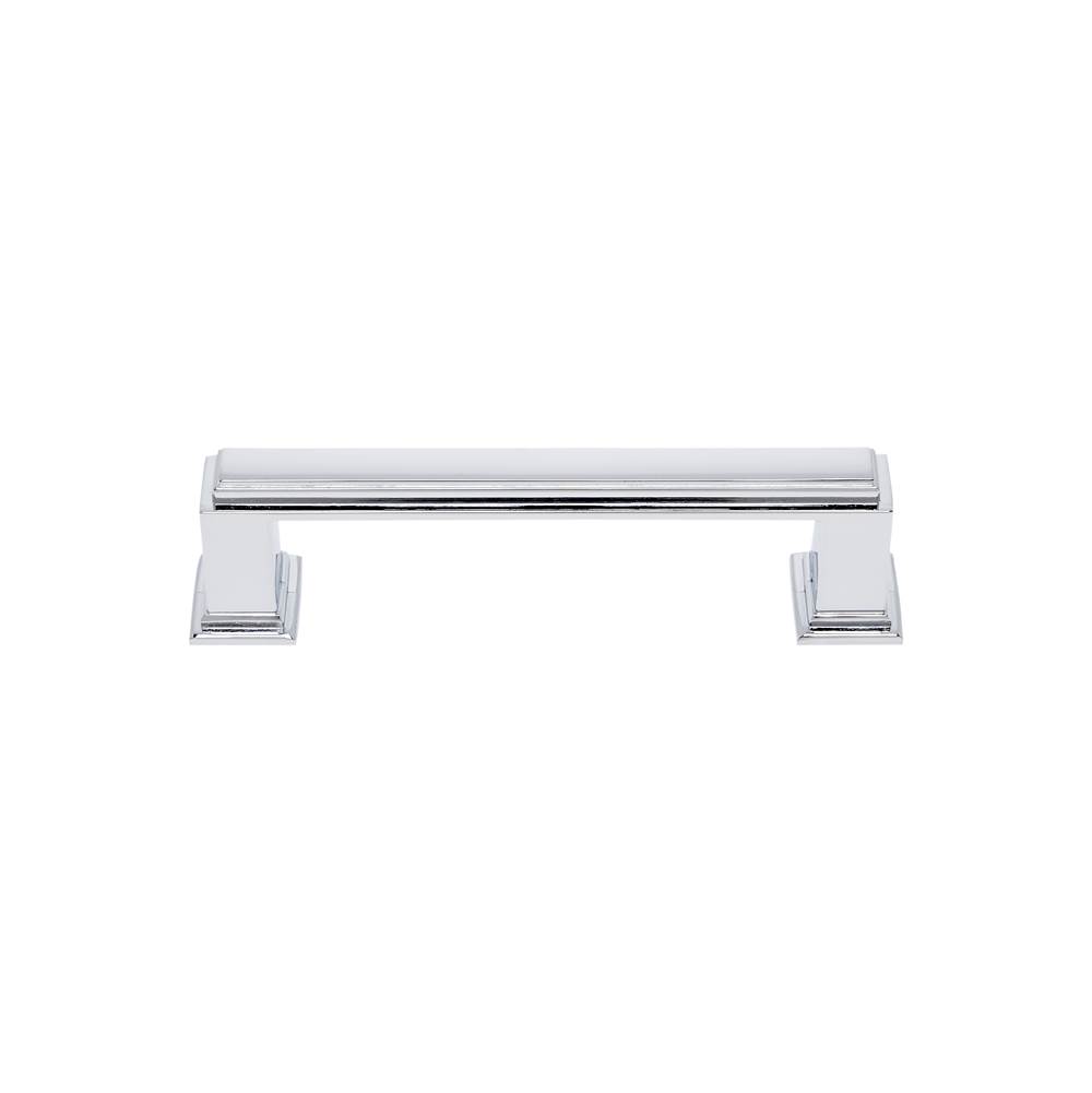 JVJ Hardware Marquee Collection Polished Chrome Finish 96 mm c/c Transitional Pull, Composition Zamac