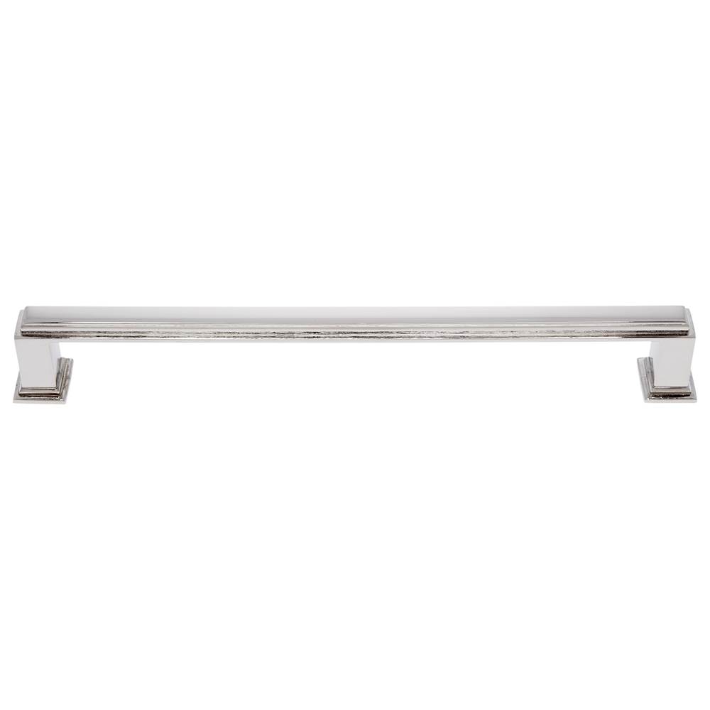 JVJ Hardware Marquee Collection Polished Nickel Finish 8'' c/c Transitional Pull, Composition Zamac