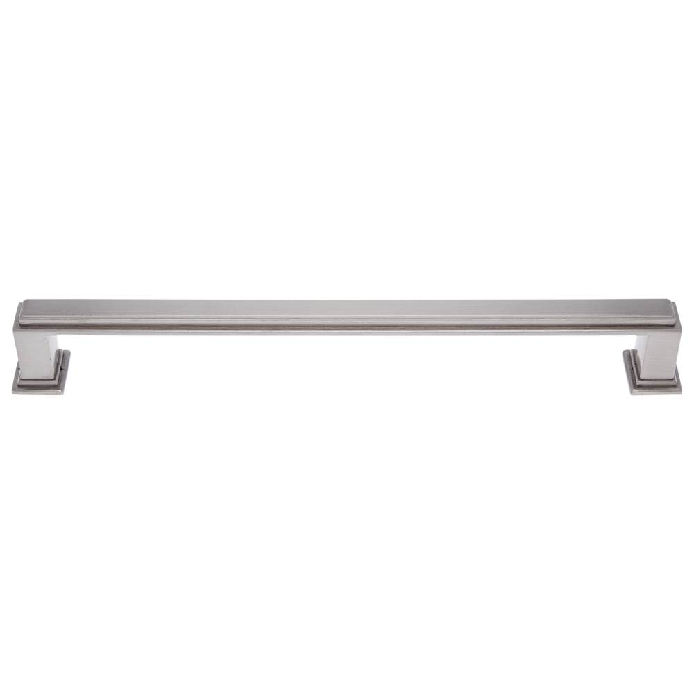 JVJ Hardware Marquee Collection Satin Nickel Finish 8'' c/c Transitional Pull, Composition Zamac