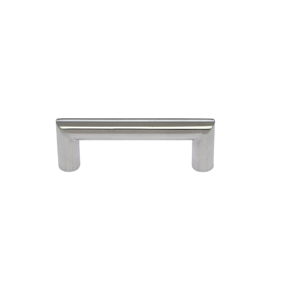 JVJ Hardware Palermo II Collection Stainless Steel Finish 96 mm c/c Rounded Thick Bar Pull w/ Posts At End, Composition Stainless Steel (15 mm diameter)