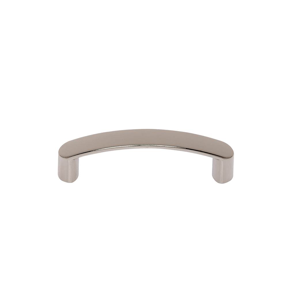 JVJ Hardware Teres Collection Polished Nickel Finish 96 mm c/c Thick Bowed Pull, Composition Zamac
