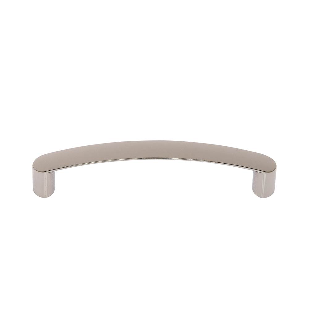 JVJ Hardware Teres Collection Polished Nickel Finish 128 mm c/c Thick Bowed Pull, Composition Zamac