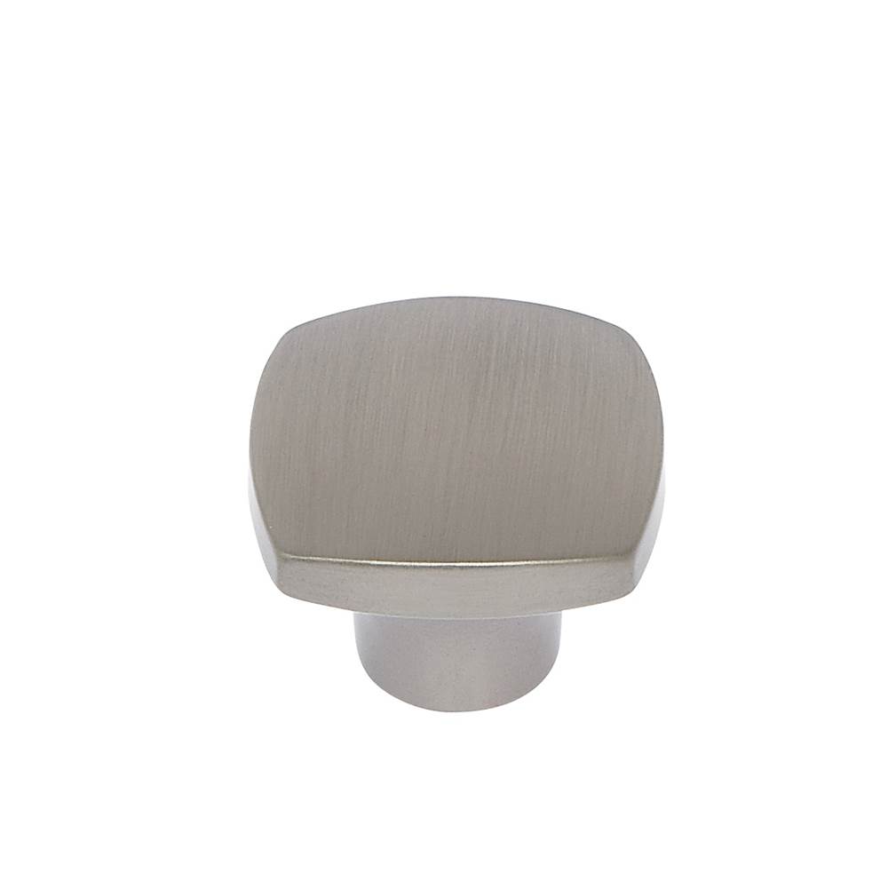 JVJ Hardware Teres Collection Satin Nickel Finish 30 mm Square Knob With Rounded Edges, Composition Zamac