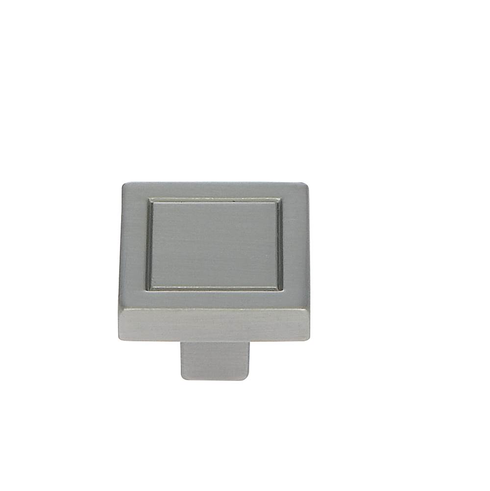 JVJ Hardware Minimalista Collection Satin Nickel Finish 24 mm Square Knob, Composition Zamac