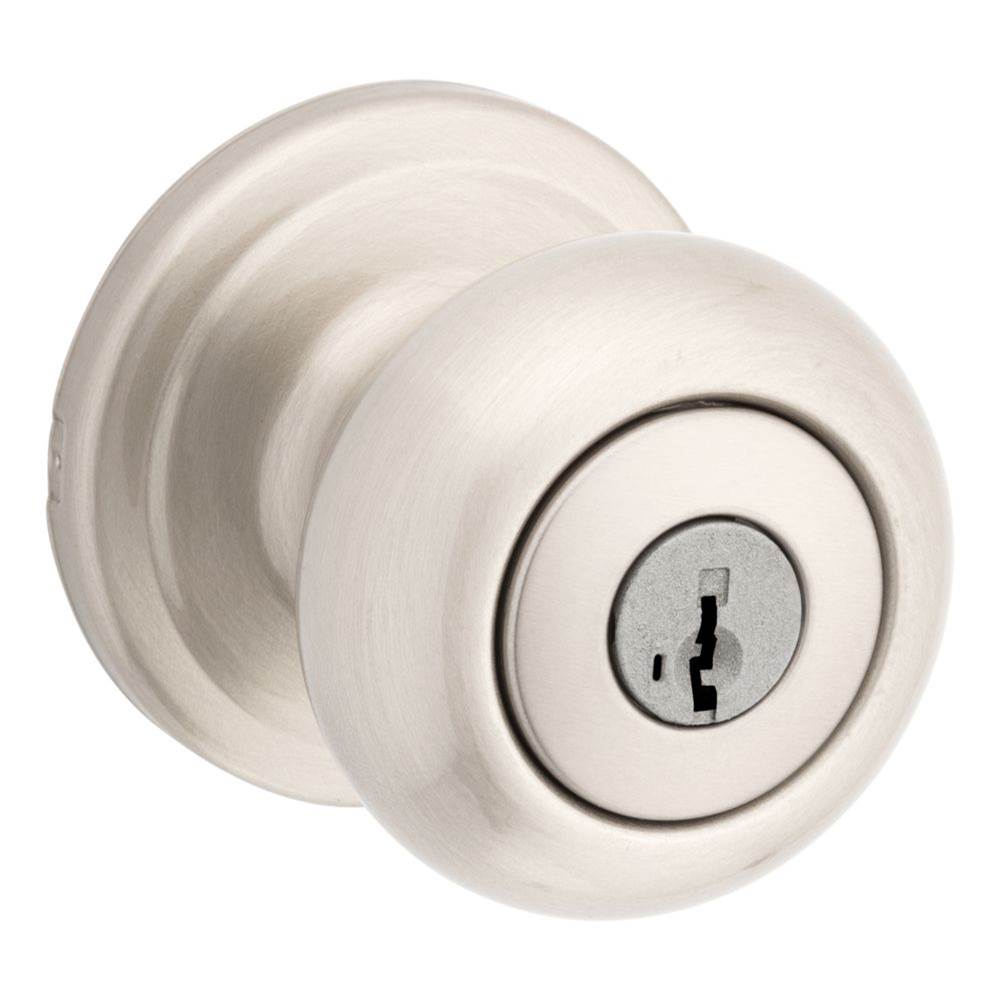 Kwikset Keyed Entry Knob featuring SmartKey in Polished Brass