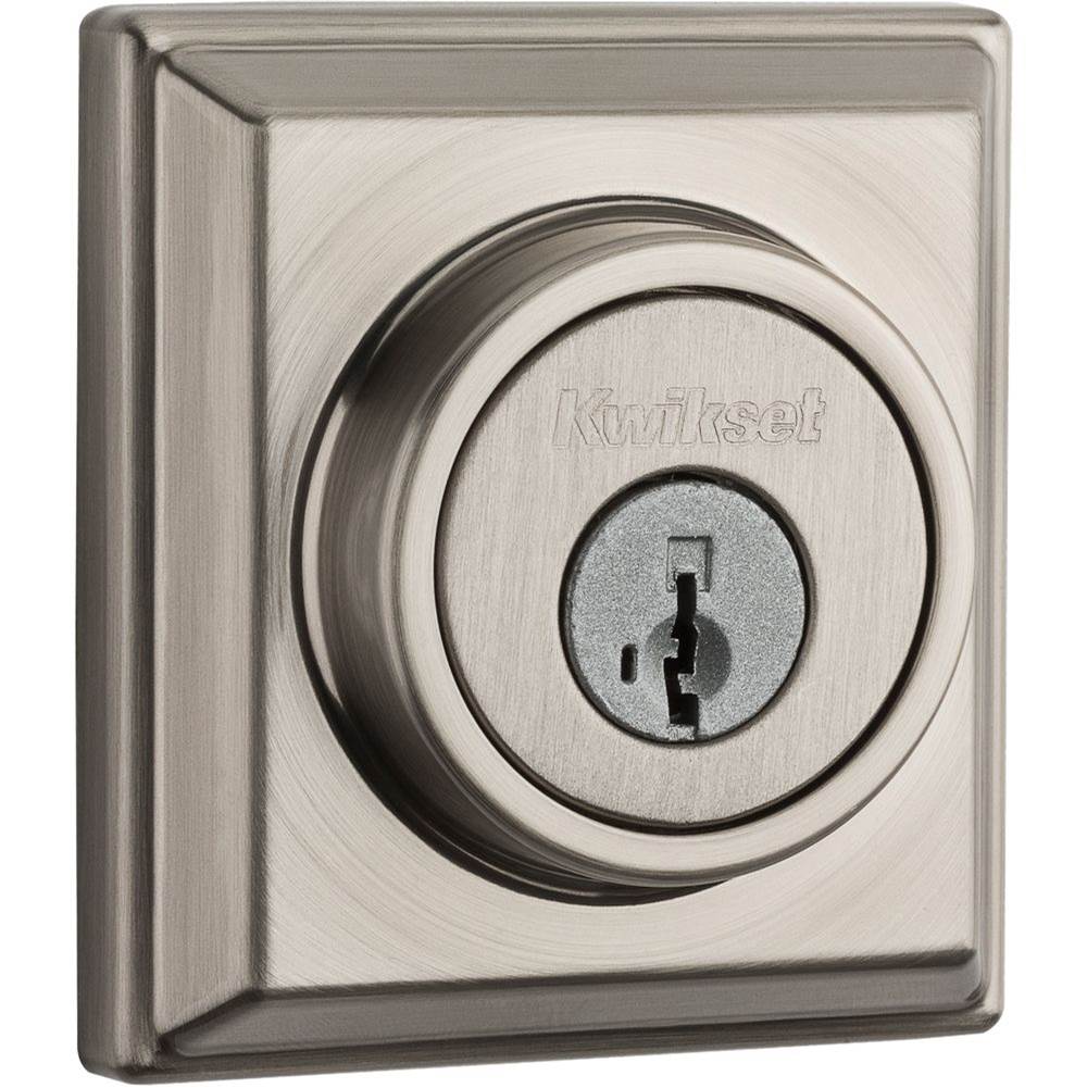 Kwikset Signature Series Contemporary Deadbolt featuring SmartKey and Home Connect Technology in Venetian Bronze