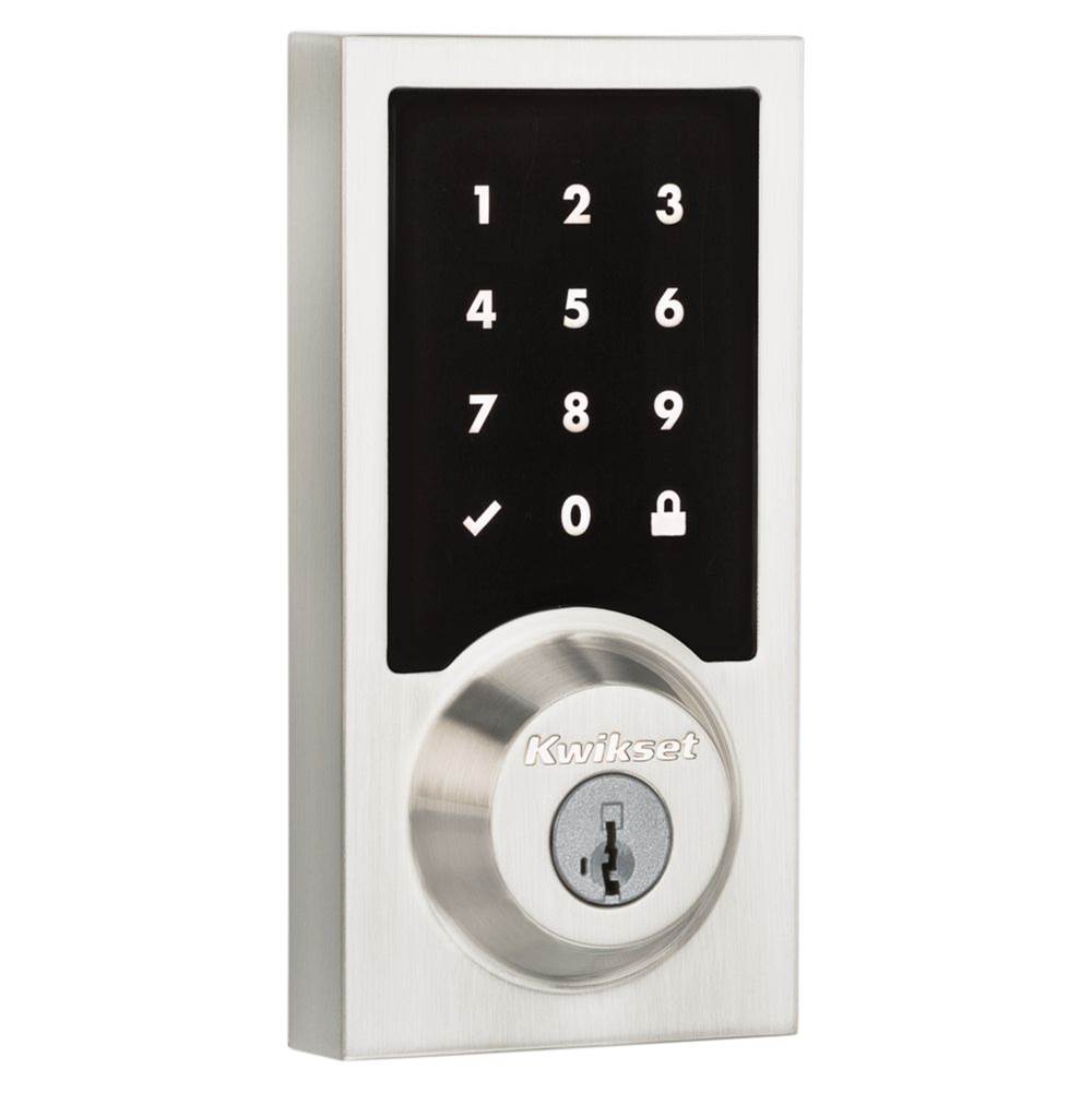 Kwikset Touchscreen Contemporary Electronic Deadbolt featuring SmartKey and Z-Wave Technology in Venetian Bronze