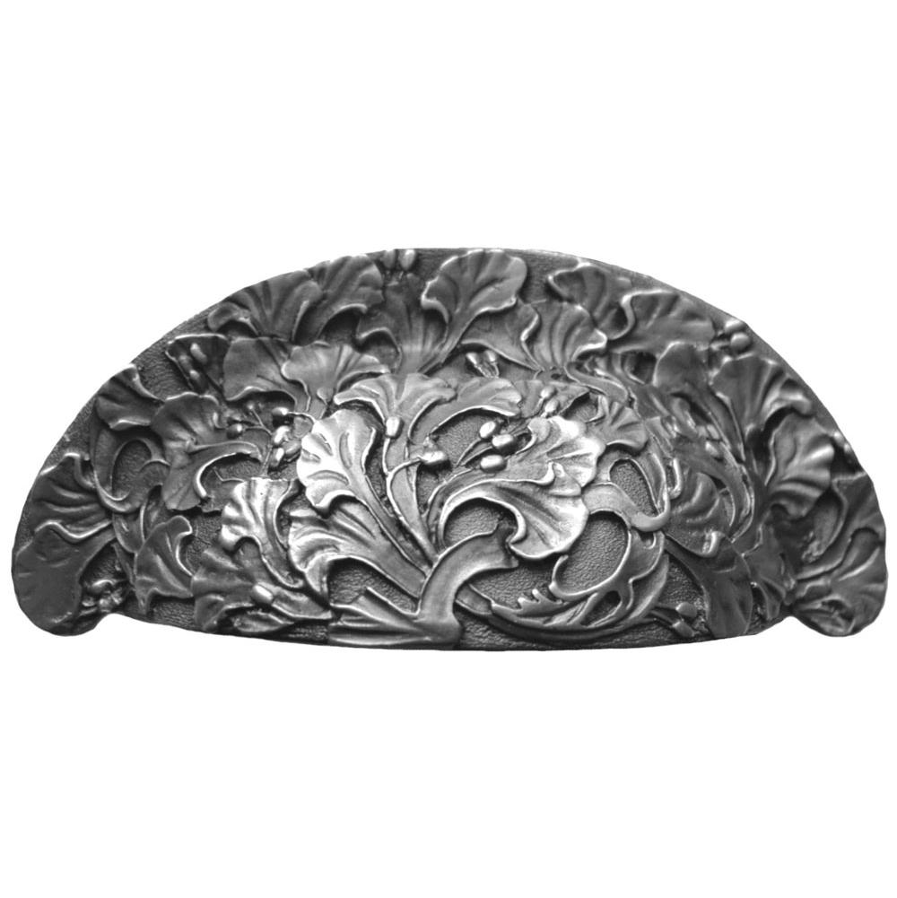 Notting Hill Florid Leaves Bin Pull Antique Pewter
