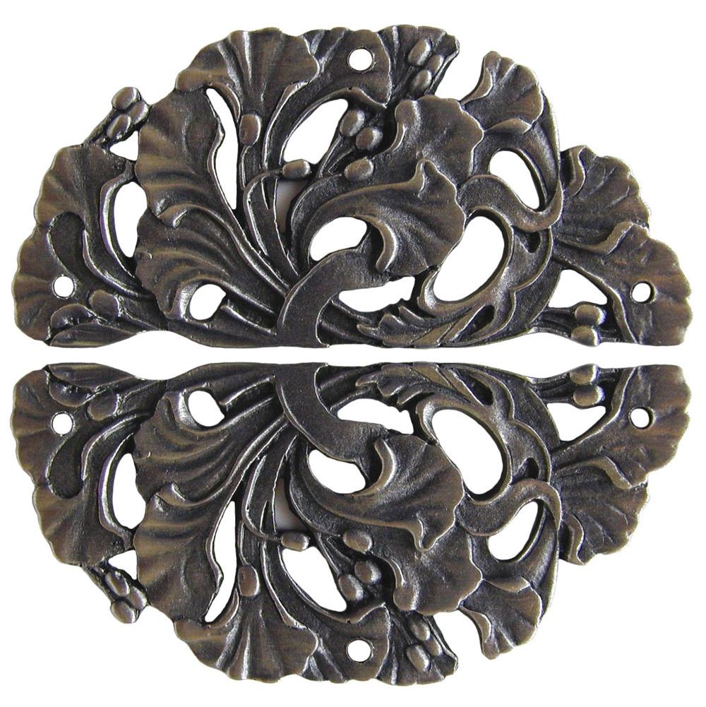 Notting Hill Florid Leaves Hinge Plate Antique Pewter (sold in pairs)