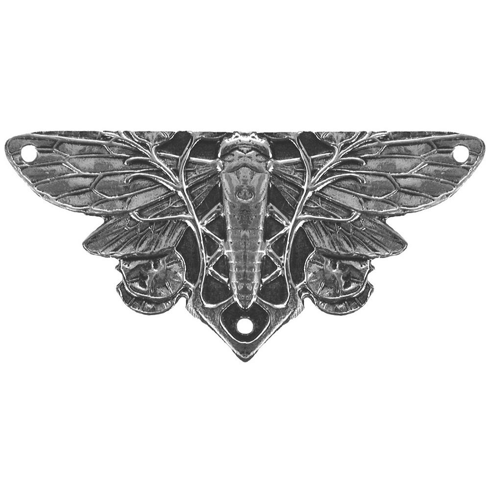 Notting Hill Cicada on Leaves Hinge Plate Brite Nickel (sold in pairs)