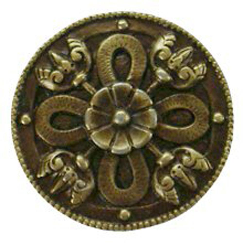 Notting Hill Celtic Shield Knob Antique Brass