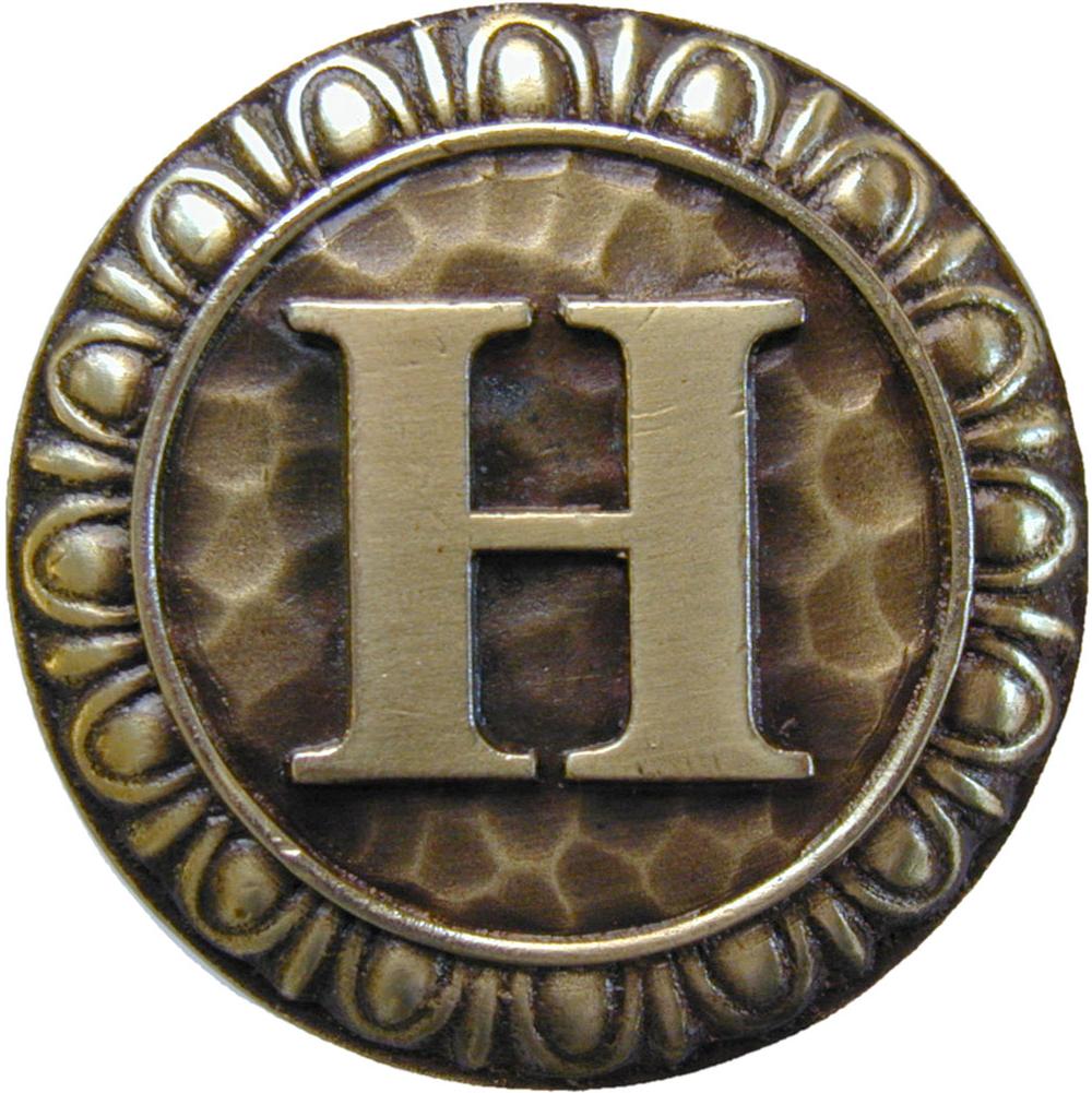 Notting Hill Initial H Knob Antique Brass