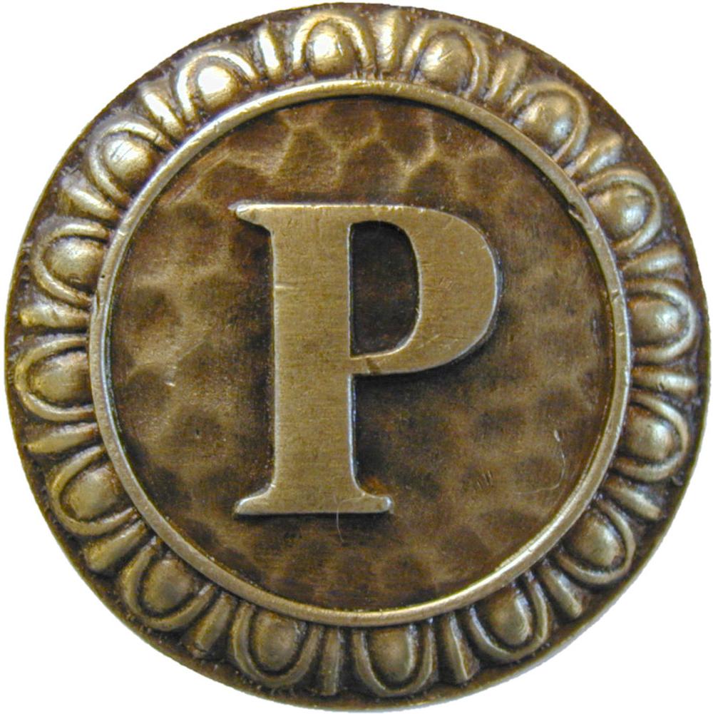 Notting Hill Initial P Knob Antique Brass
