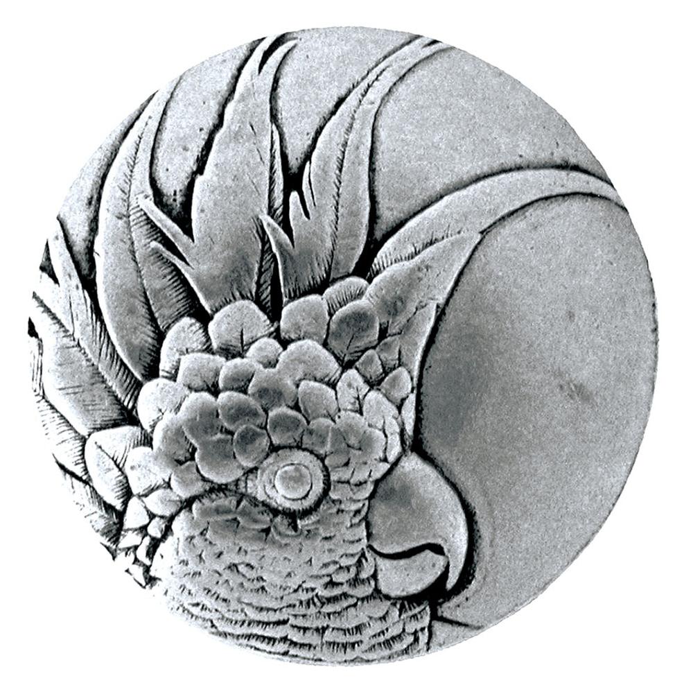 Notting Hill Cockatoo Knob Brilliant Pewter (Small - Left side)