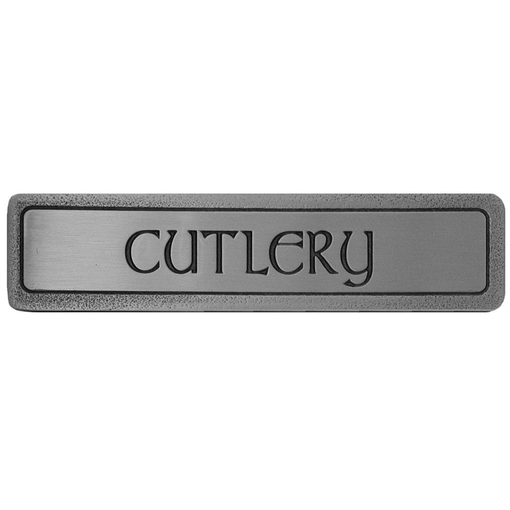 Notting Hill ''Cutlery'' Pull Antique Pewter (Horizontal)