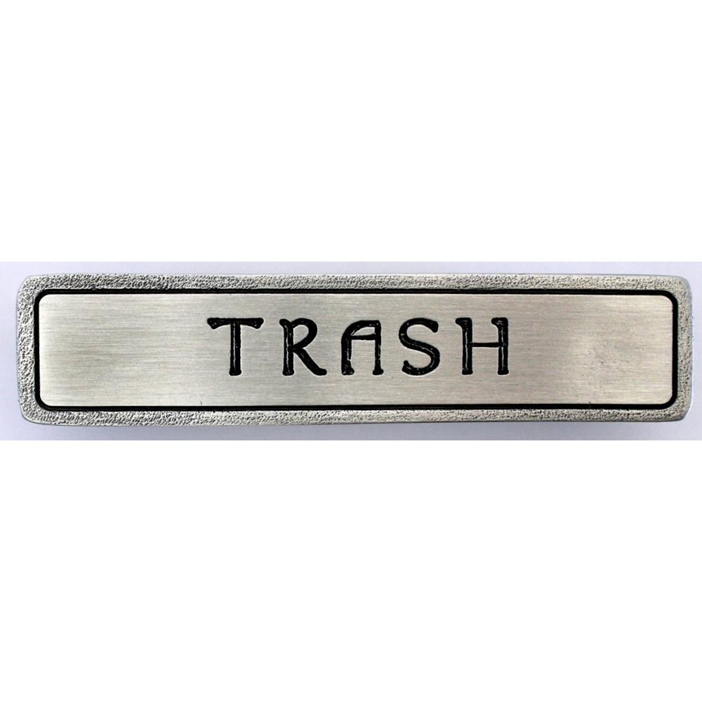 Notting Hill ''TRASH'' Pull Antique Pewter (Horizontal)