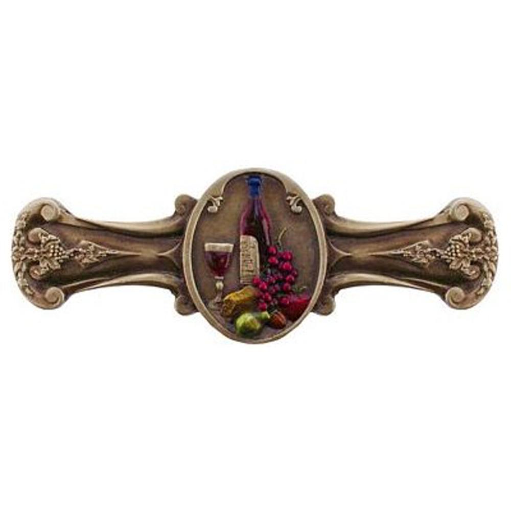 Notting Hill Best Cellar (Wine) Pull in Hand-tinted Antique Brass