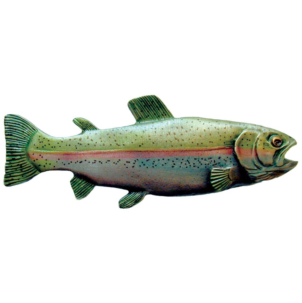 Notting Hill Rainbow Trout Pull Hand-tinted Antique Pewter (Left side/faces right)