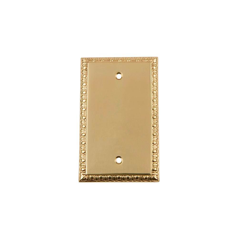 Nostalgic Warehouse Nostalgic Warehouse Egg & Dart Switch Plate with Blank Cover in Unlacquered Brass