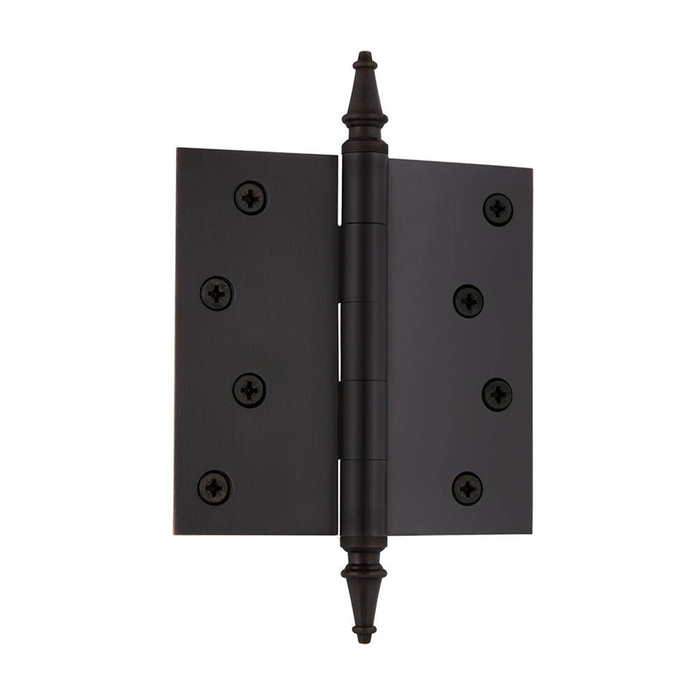 Nostalgic Warehouse Nostalgic Warehouse 4'' Steeple Tip Residential Hinge with Square Corners in Oil-Rubbed Bronze