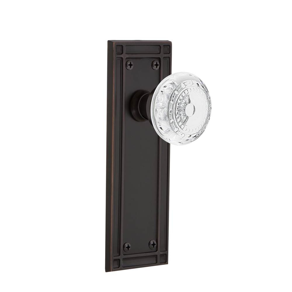 Nostalgic Warehouse Nostalgic Warehouse Mission Plate Privacy Crystal Meadows Knob in Timeless Bronze