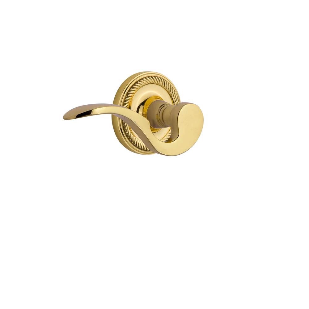 Nostalgic Warehouse Nostalgic Warehouse Rope Rose Passage Manor Lever in Polished Brass