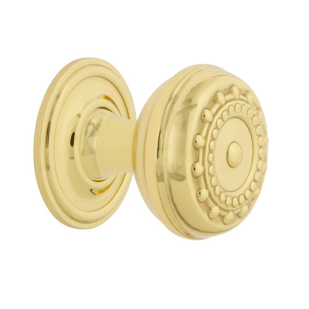 Nostalgic Warehouse Nostalgic Warehouse Meadows Brass 1 3/8'' Cabinet Knob with Classic Rose in Unlacquered Brass