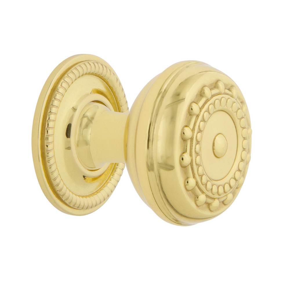 Nostalgic Warehouse Nostalgic Warehouse Meadows Brass 1 3/8'' Cabinet Knob with Rope Rose in Unlacquered Brass
