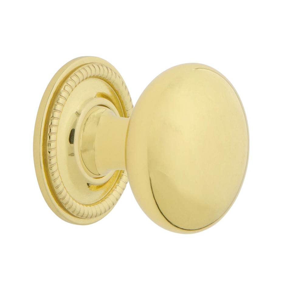 Nostalgic Warehouse Nostalgic Warehouse New York Brass 1 3/8'' Cabinet Knob with Rope Rose in Unlacquered Brass